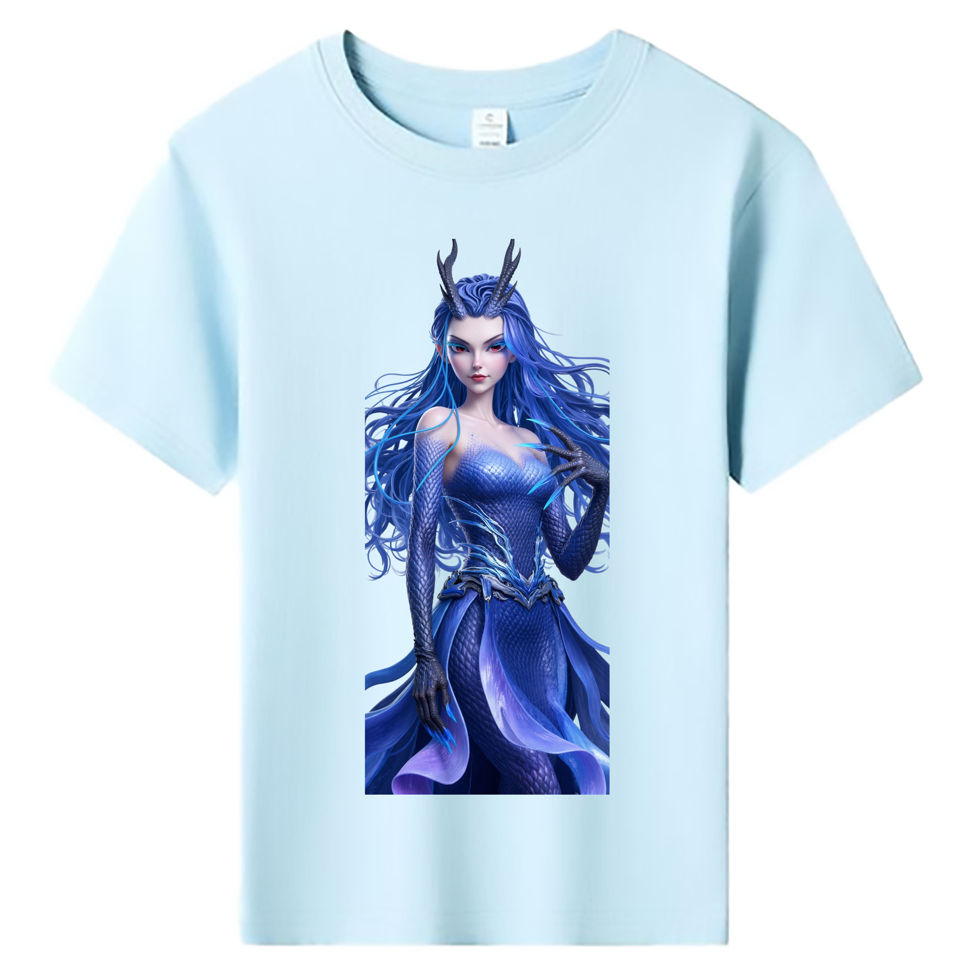 （画像用） Ne Zha 2 ナタ 魔童の大暴れ 綿100％キッズTシャツ（フロントプリント）